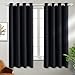 BGment Black Blackout Curtains for Bedroom - Grommet Thermal Insulated Room Darkening Block Out Curtains for Living Room, Set of 2 Panels, 52 x 63 Inch