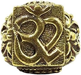 Magic Om aum ohm brass ring hindu hinduism deity god of great beginning blessed for success