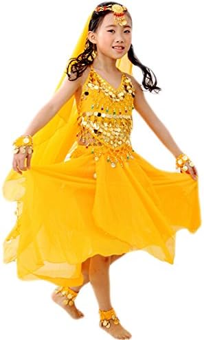 Halloween Outfit Performence Suits for Girls Belly Dancing Costume Dress Set
