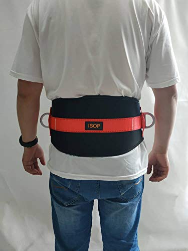 ISOP Safety Belt With Hip Pad, Safety Harness And 2 D-Rings Stranded Size - Climbing Protection Belt For Body Positioning - Portable Personal Protective Equipment (Back Support Belt) - Thumbnail 4
