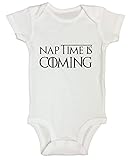 Funny Kids Game Of Thrones Onesie “Naptime Is Coming” Newborn Shirt - Funny Threadz®, 3 - 6 months, White