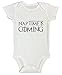 Funny Kids Game Of Thrones Onesie “Naptime Is Coming” Newborn Shirt - Funny Threadz®, 3 - 6 months, White