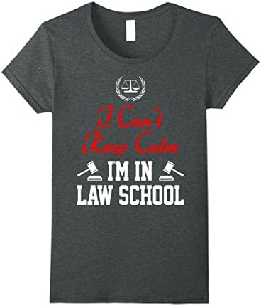 Womens I Can't Keep Calm I'm In Law School Funny Shirt Gift Lawyer Small Dark Heather