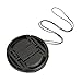 BIRUGEAR Lens Cap with Strap - 58mm for Samsung Galaxy NX NX300 NX210 NX30 NX20 NX200 NX100 NX10(which use Compact 18-55mm Lens) with Cleaning Cloth