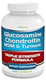 Glucosamine Chondroitin, MSM & Turmeric Dietary Supplement - 250 Capsules