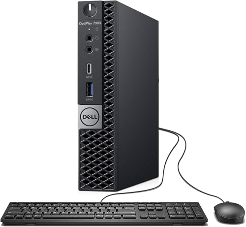 Dell OptiPlex 7060 Micro Desktop Business PC, Intel Core i5-8500T 2.1GHz, 16GB, 256GB SSD, USB Type-C, Win 11 Pro (Renewed)