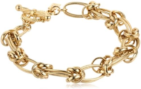 Signature 1928 "1928 Signature Gold" Gold-Tone Link Toggle Bracelet, 7"