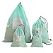 shouldbuy 4 Pieces Waterproof Travel Drawstring Bag Shoe Laundry Underwear Makeup Storage Pouch