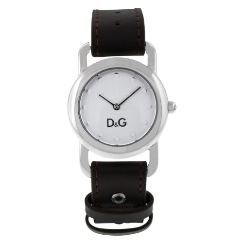 D&G Dolce and Gabbana DW0641 Women's Stainless Steel Silver Tone Dial Quartz Leather Strap