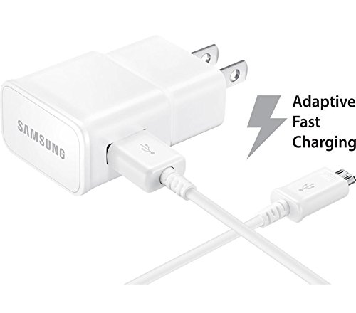 Samsung Galaxy Folder Adaptive Fast Charger Micro USB 2.0 Cable Kit! [1 Wall Charger + 2x Micro USB Cable] Adaptive Fast Charging uses dual voltages for up to 50% faster charging! - Bulk Packaging