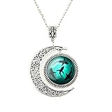 Moon Pendant Circling Sharks Necklace Shark Jewelry Ocean Pendant Best Friend Jewelry Gifts for BFF by JewelleryDesigner