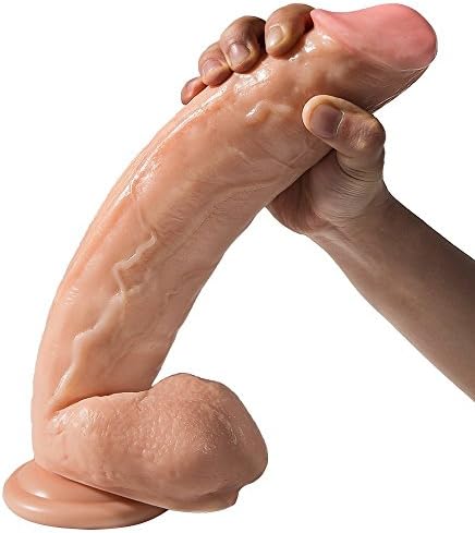 Soft and Comfortable 12.2 Inch Realistic Massage Waterproof With Handsfree Suction Cup (Flesh)