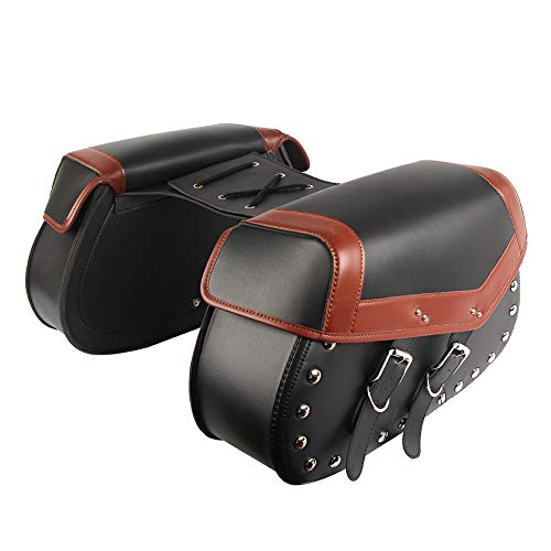 2PC Heavyduty Waterproof Motorcycle Saddlebags 2Strap ExtraLarge
