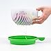 Salad Cutter Bowl Cuts Fruit or Vegetables in 60 Seconds - Dual Use Chopper(Green)