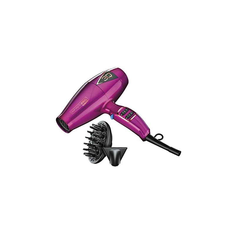 INFINITIPRO BY CONAIR 3Q Compact Electronic Brushless Motor Styling Tool/Hair Dryer, Pink