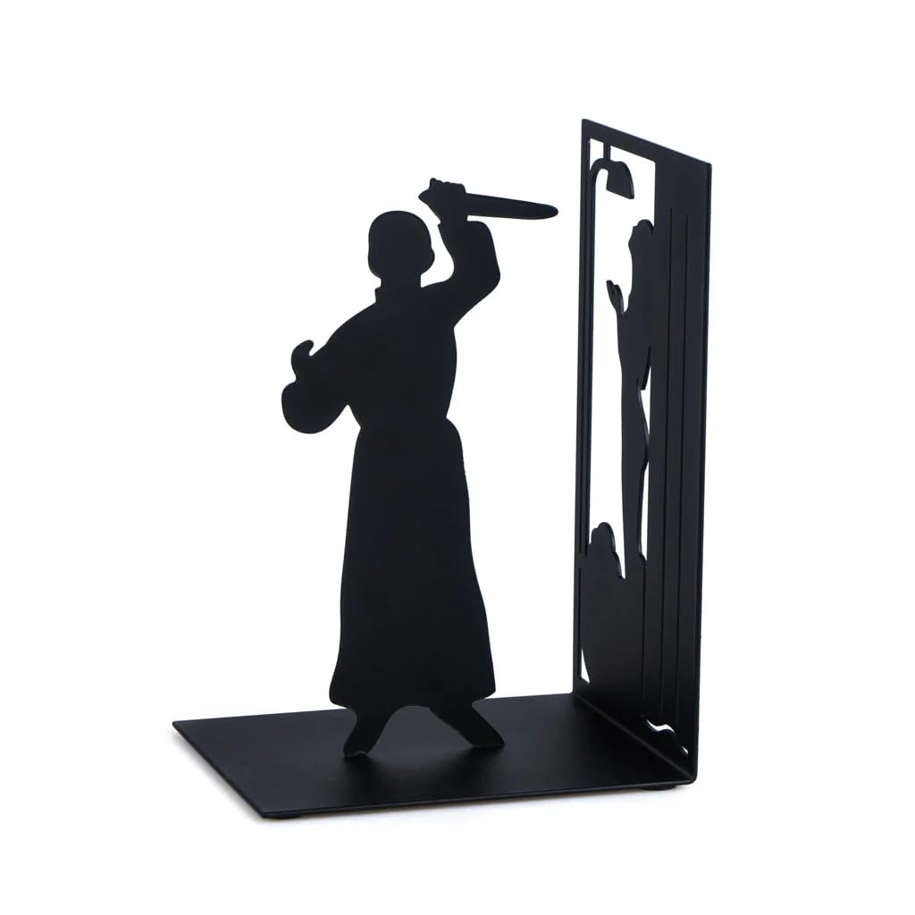 Balvi - Psycho decorative metal bookend in black colour. Original design