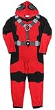 Deadpool (X-Men) Costume -- Hooded Fleece One-Piece Union Pajamas, XX-Large