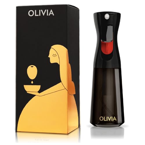 FLAIROSOL OLIVIA SIGNATURE Advanced Cooking Oil Sprayer Technology, Portion Control & Fine Mist, Refillable Glass Bottle, Drip & Leak Proof, Air Fryer