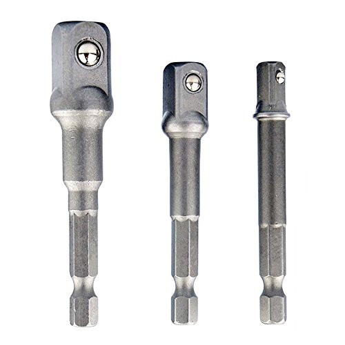 Click Here to See More Images Power Hand Tools Sockets Adapter Sets Nut Drive for Drills Ratchet Extension,Hand Tools Sockets Sets 3pcs 1/4