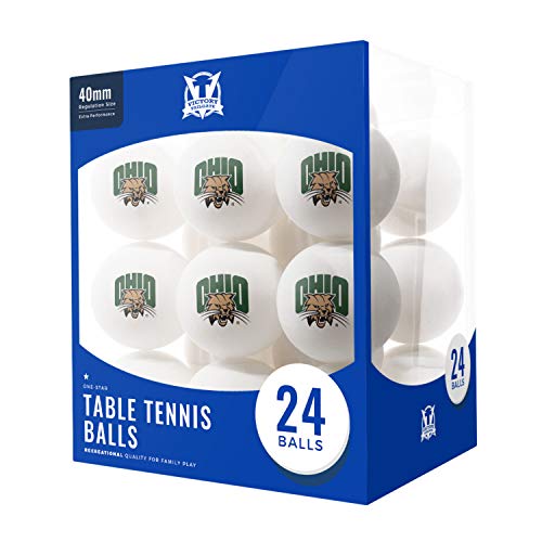 Victory Tailgate Ohio University Bobcats 24 Count Table Tennis Balls Logo Design