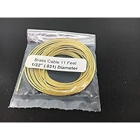 LukeSpiers Brass Cable for Weight Regulator Clocks 1/32" .031" Diameter x 11