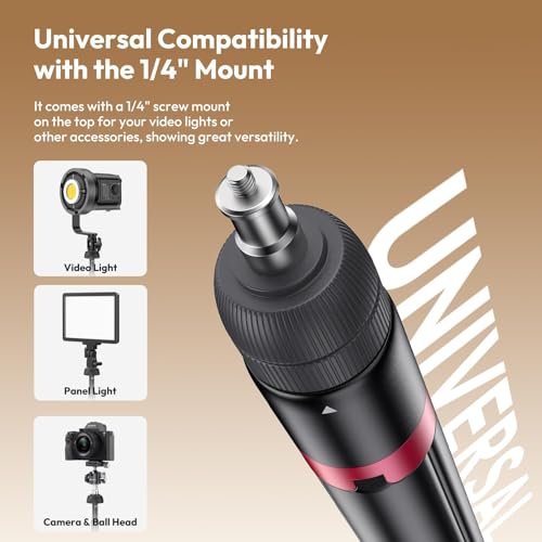 ULANZI AT-05 2M Heavy Duty Foldable Light Stand, 6.56ft Extendable Tripod for Strobe Lights, Webcams, Cameras & Softboxes, Bearable Load up to 5kg