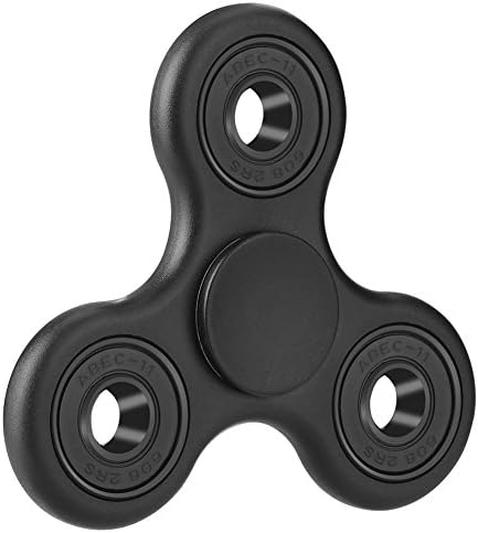 SMARTED Hand Spinner Fidget Finger Toys for Adults Kids EDC ADHD Spins Smooth Quiet 1-3 Minutes Pocket (Black)