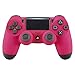 eXtremeRate Red Rose Faceplate Cover, Soft Touch Front Housing Shell Case, Comfortable Soft Grip Replacement Kit for Playstation 4 PS4 Slim PS4 Pro Controller (CUH-ZCT2 JDM-040 JDM-050 JDM-055)
