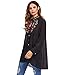 Romwe Tunic Top Floral Embroidered Long Sleeve Button Down Loose Blouse