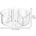 mDesign Deep Lazy Susan Turntable Storage Food Bin Container with Cup- Divided Spinning Organizer - 5 Sections - for Kitchen Cabinets, Pantry, Refrigerator, Countertops, 11.5