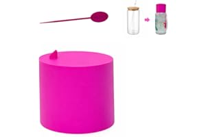 Handmade Glitter Funnel for Snow Globe Tumblers – Hot Pink Sparkle 3D Printed Funnel with Pick – 7mm Opening for Easy Glitter