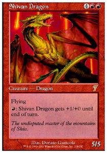 Magic: the Gathering - Shivan Dragon - Seventh Edition