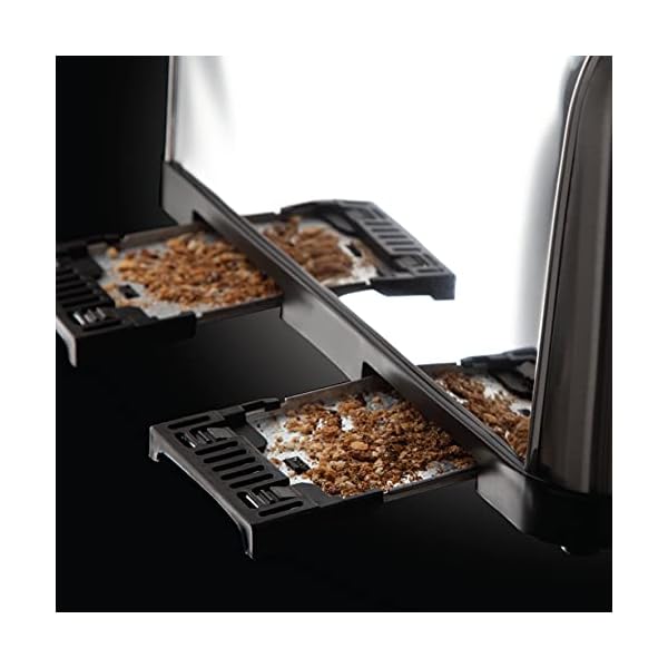 Russell Hobbs 18790 Futura 4-Slice Toaster, 1500 W, Stainless Steel Silver, Four Slice