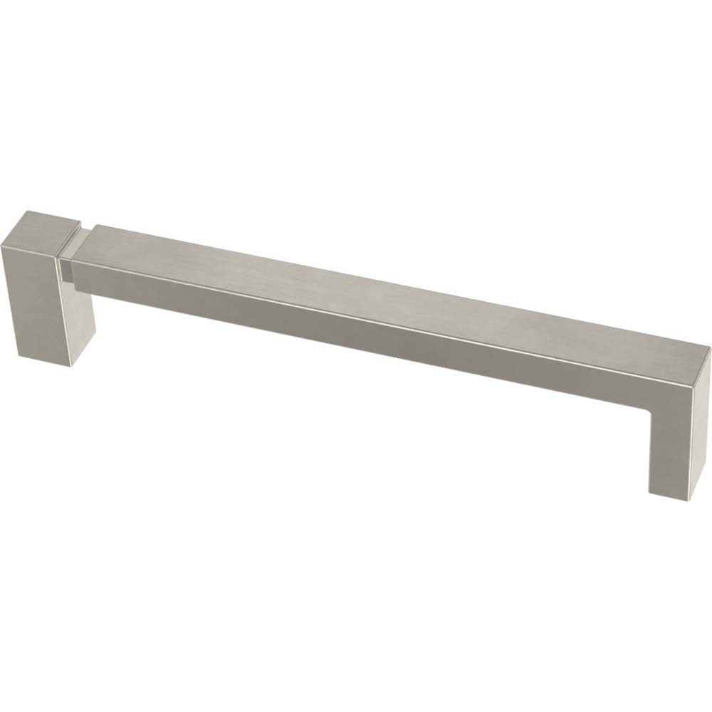Franklin Brass Asymmetric Notched Cabinet Pull, Nickel, 5-1/6 in (128 mm) Drawer Handle, 10 Pack, P40824K-SN-C