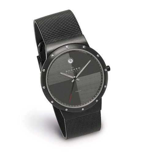 Skagen Herrenarmbanduhr Slimline Titan Stahl 530LTMB