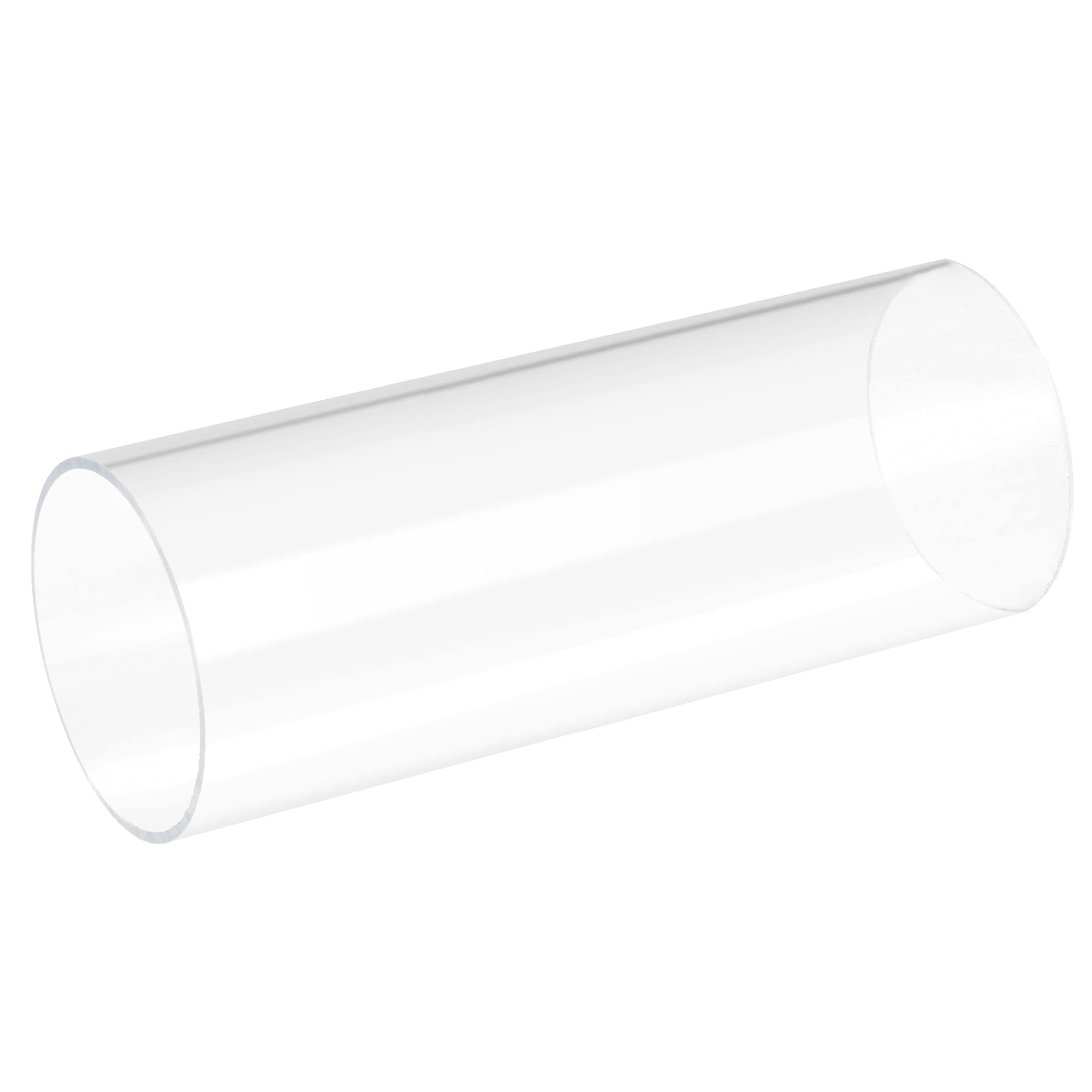 sourcing map Acrylic Pipe Rigid Round Tube Clear 76mm ID 80mm OD 200mm for Lamps and Lanterns,Water Cooling System 2pcs