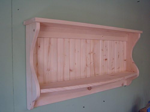 Plate Rack Wall Shelf Country Wood Display Plate and Bowl Rack Primtive Shelf