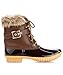 Women's ROF Mid-Calf Snow Booties Shearling Fleece Sock Lined Water Resistant Duck Rubber Rain Boots