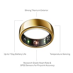 Oura Ring Gen3 Horizon - Gold - Size 12 - Smart