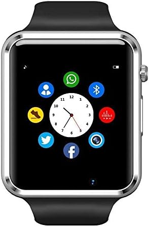 Bluetooth Smart Watch - Wzpiss Unlocked Smartwatch Wrist Watch Fitness Tracker with Camera Pedometer SIM Card Slot Compatible with iOS iPhones Android Samsung for Kids Women Men (Silver 2)