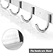 REIDEA 23 Inch Towel Racks for Bathroom, Foldable Wall Mounted Towel Storage Shelf with Hook, Brushed Nickel SUS 304 Stainless Steel Adjustable Towel Holder with Towel Bar, Silver