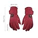 weemoment Women Electric Rechargeable Heated Gloves Waterproof Back Touch Screen Motorcycle Electrocar Heating Gloves Hand Warmer Three-Speed Adjustment Temperature Lithium Battery Powered