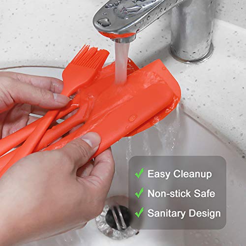 Silicone Spatula Set Heat Resistant, 5 Piece Kitchen Rubber Nonstick Mini Spatula Utensil Set, Small Scraper Spatulas with Strong Steel Core for Cooking Baking Mixing, Dishwasher Safe, BPA Free