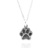 FLYINGTUTU Sterling Silver Tiny Paw Charm Necklace,18"
