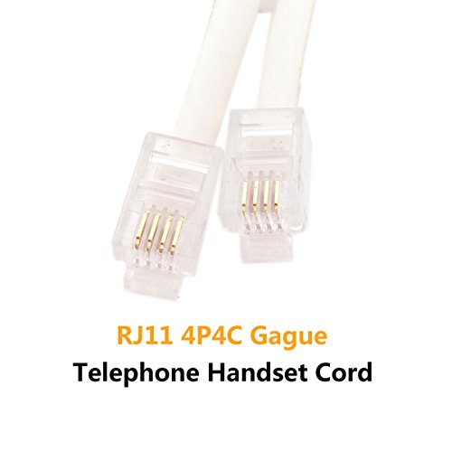 image for Telephone Phone Handset Cable Cord,Uvital Coiled Length 1.2 to 10 Feet