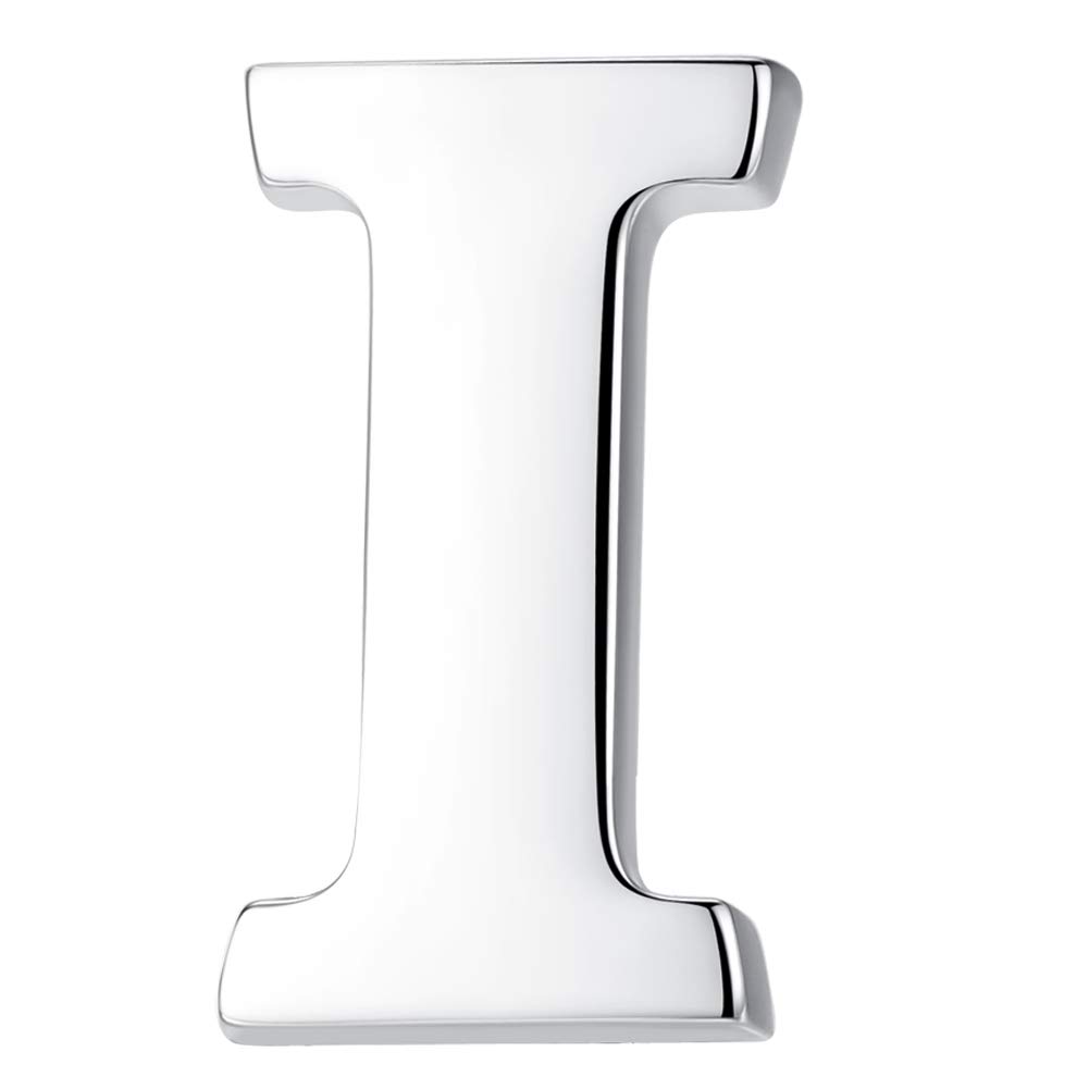 HONEY BEAR 1pc Alphabet Letters A to Z Collar Brooch Label Pins Badge for Mens' Suit/Women's Shirt for Business Gift,Silver I 0.94in