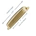 Southern Hills Brushed Brass Cup Pulls - 5 inch Screw Spacing - Pack of 5, Kitchen Drawer Pulls - Drawer Bin Handles, Satin Brass Kitchen Cabinet Hardware SHKM004-BRS-5