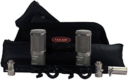 Cascade Microphones DR-2 Dual Ribbon Stereo Pair Ribbon Microphone, Grey Body/Anodized Silver Grill