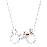 REEDS Two-Tone Disney Mickey and Minnie Mouse Necklace