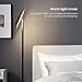 Floor lamp, Lamps For Living Room, LED Dimmable Modern Tall Standing Pole Light, TECKIN Touch Control Reading Light for Bedrooms Offices,3000K Warm White, 20W, Black